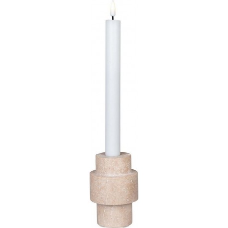 NC Bougeoir Candle, Beige, 7x7x10 Cm