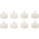 Lot De 8 Bougies Led colorama 4cm Blanc