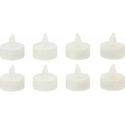 Lot De 8 Bougies Led colorama 4cm Blanc