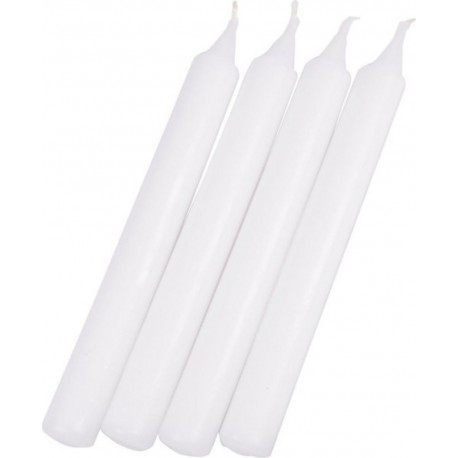 Lot De 4 Bougies Chandelier essentiel 19cm Blanc