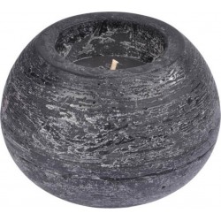 NC Bougie Boule Déco rustique 13cm Noir