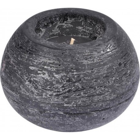 NC Bougie Boule Déco rustique 13cm Noir