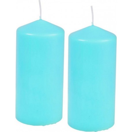 NC Lot De 2 Bougies Pilier essentiel 10cm Bleu