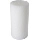 Bougie Pilier Déco Embossée santan 14cm Blanc