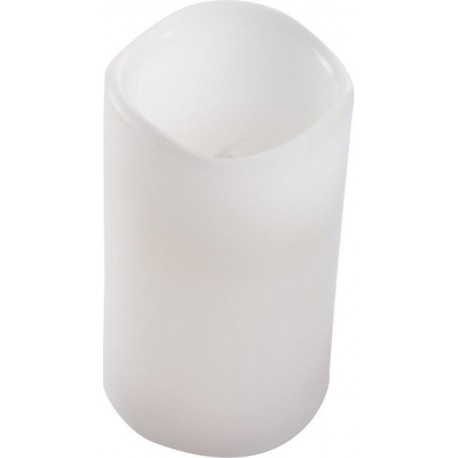 Bougie Pilier Led jasper 15cm Blanc