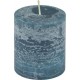 NC Bougie Pilier Déco rustique 7cm Bleu Paon