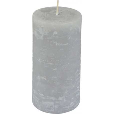 NC Bougie Pilier Déco rustique 10cm Gris