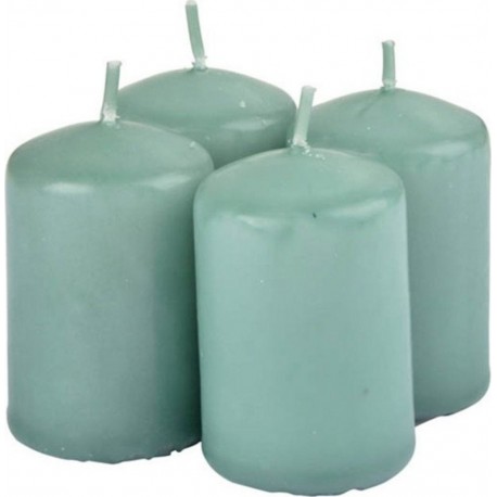 NC Lot De 4 Bougies Pilier essentiel Ii 6cm Thé Vert