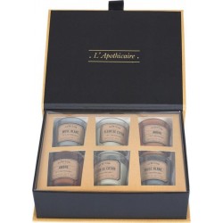 NC Coffret 6 Bougies Parfumées l'apothicaire 18cm Multicolore