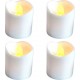 Lot De 4 Bougies Pilier led 5cm Blanc