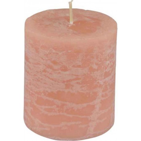 NC Bougie Pilier Déco rustique 7cm Rose Poudré