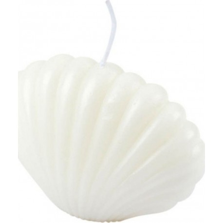 Bougie Déco Coquillage arty 9cm Blanc