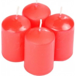 NC Lot De 4 Bougies Parfumées Piliers essentiel 6cm Fraise