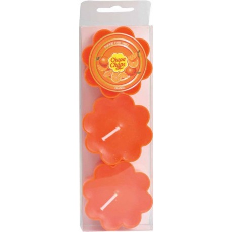 chupa Chups Lot De 3 Bougies Chauffe-plat chupa Chups 3cm Orange