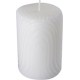 Bougie Pilier Déco Embossée santan 10cm Blanc