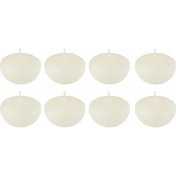 Lot De 8 Bougies Chauffe-plat flottante 6cm Blanc