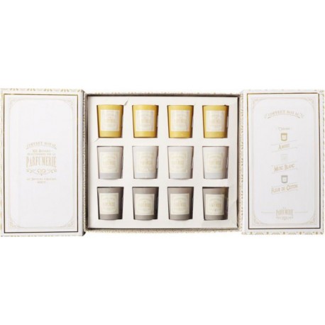 NC Paris Prix Coffret 12 Bougies Parfumées parfumerie 30g Beige