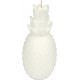 Bougie Déco ananas Tropical 20cm Blanc