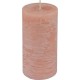 NC Bougie Pilier Déco rustique 10cm Rose Poudré