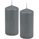 NC Lot De 2 Bougies Pilier essentiel 10cm Anthracite