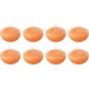 NC Lot De 8 Bougies Chauffe-plat flottante 6cm Orange