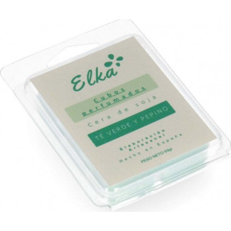 Pack De 6 Cubes De Thé Vert Et Parfum De Concombre Cire Parfumée. Cire De Soja 100% Naturelle