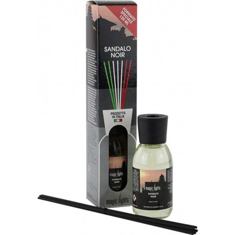 Mikado Diffuseur De Parfum Bois De Sandal Noir 125ml. Magic Lights