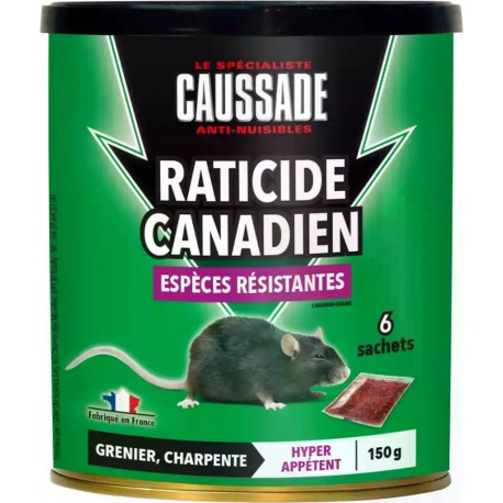 NC Raticide Canadien Espèces Résistantes , Boite De 150grs (6 X 25grs)