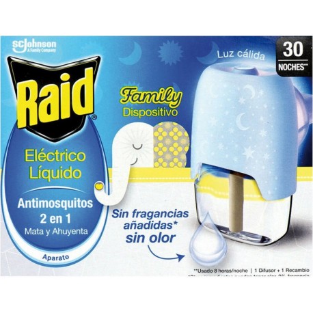 Raid Antimoustiques Électrique Family Lumière 30 Nuits