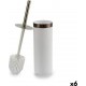 Brosse De Salle De Wc Blanc Argenté Plastique 9,5 X 38,5 X 9,5 Cm (6 Unités)