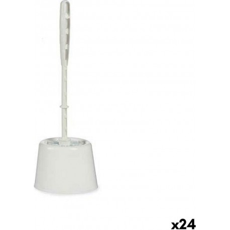 Brosse De Salle De Wc Blanc Plastique 13 X 36,5 X 13 Cm (24 Unités)