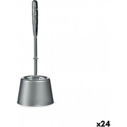 NC Brosse De Salle De Wc Argenté Plastique 13 X 36,5 X 13 Cm (24 Unités)