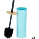 NC Brosse De Salle De Wc Bleu Métal Bambou Plastique 9,5 X 27 X 9,5 Cm (6 Unités)