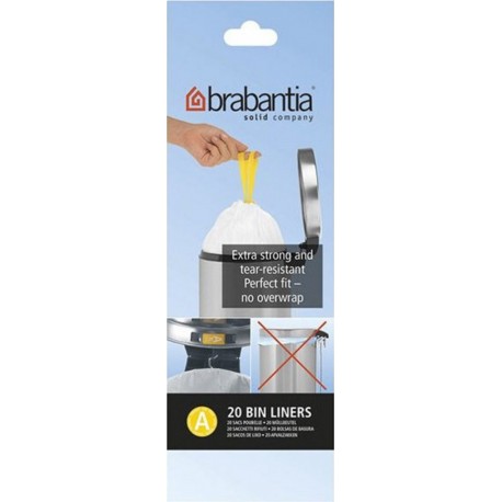 Brabantia Rouleau De 20 Sacs Poubelles A 3l 311727 les 20 packs