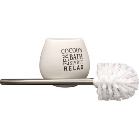 Brosse Wc Céramique tikal 38cm Blanc