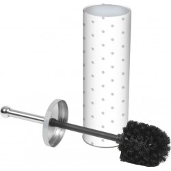 Brosse Wc Imprimée En Métal home Grey 38cm Blanc