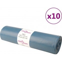 NC Sacs Poubelles 100 Pcs Bleu 240L Vidaxl