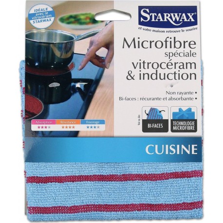 NC Microfibre Microfibre Starwax Spéciale Vitrocéramique Et Induction