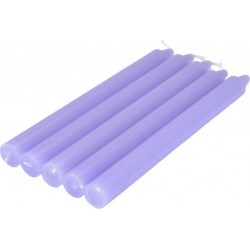 Lot De 5 Bougies Chandelier 20 Cm Tendance Uni Violet