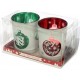 NC Lot De 2 Porte-bougies Photophores En Verre Boules De Noël