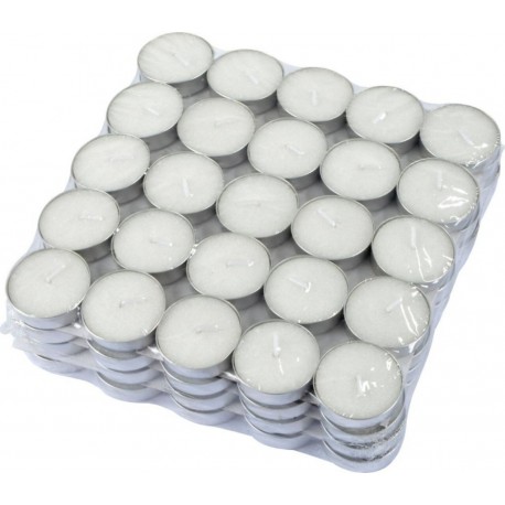 Lot De 100 Bougies Chauffe Plat Blanc