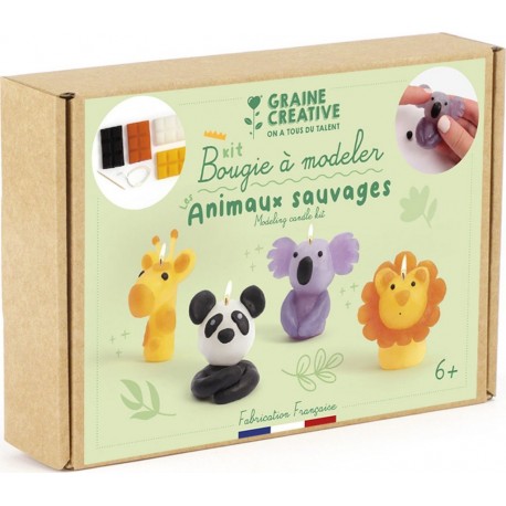 NC Coffret Diy Bougies À Modeler Animaux Sauvages