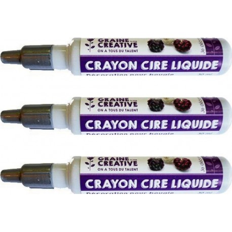 NC 3 Crayons Cire Liquide Pour Bougie Argenté