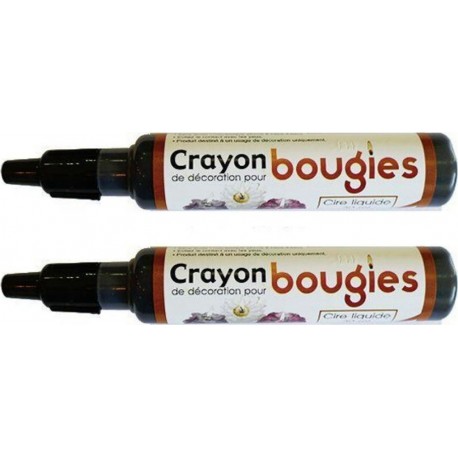 NC 2 Crayons Cire Liquide Pour Bougie Noir