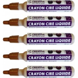 NC 5 Crayons Cire Liquide Pour Bougie Doré