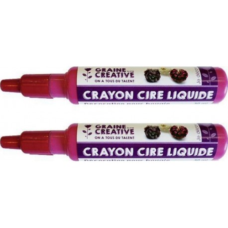 NC 2 Crayons Cire Liquide Pour Bougie Rouge