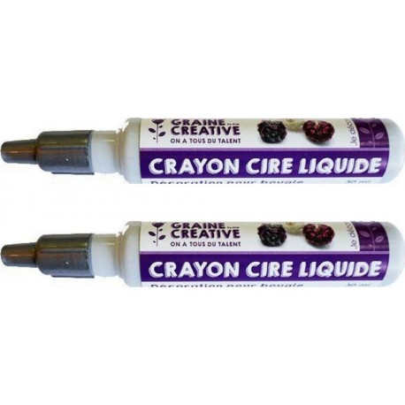 NC 2 Crayons Cire Liquide Pour Bougie Argenté