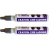 NC 2 Crayons Cire Liquide Pour Bougie Argenté