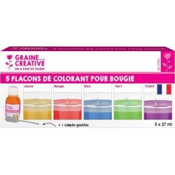 NC 5 Colorants Pour Bougie Jaune-rouge-bleu-vert-violet