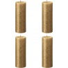 NC Bougies Pilier Rustiques Shimmer 4 Pcs 190x68 Mm Doré Bolsius